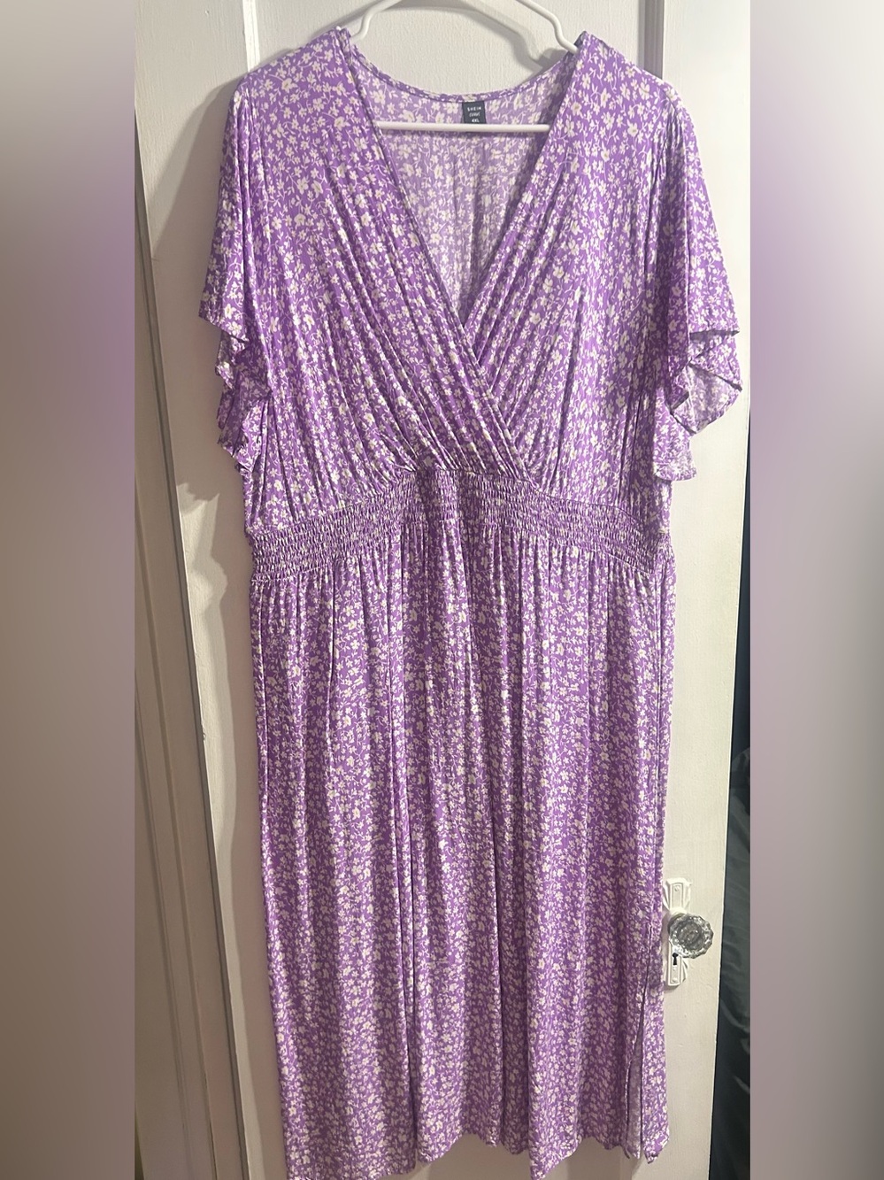 SHEIN Purple Floral Maxi Dress